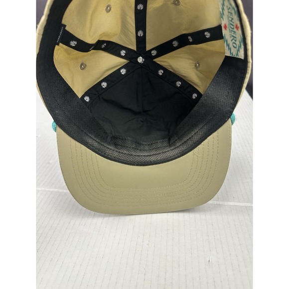 Sendero Provisions Co Keepin It Reel Beige Teal Nylon Snapback Adjustable Hat - Picture 5 of 6